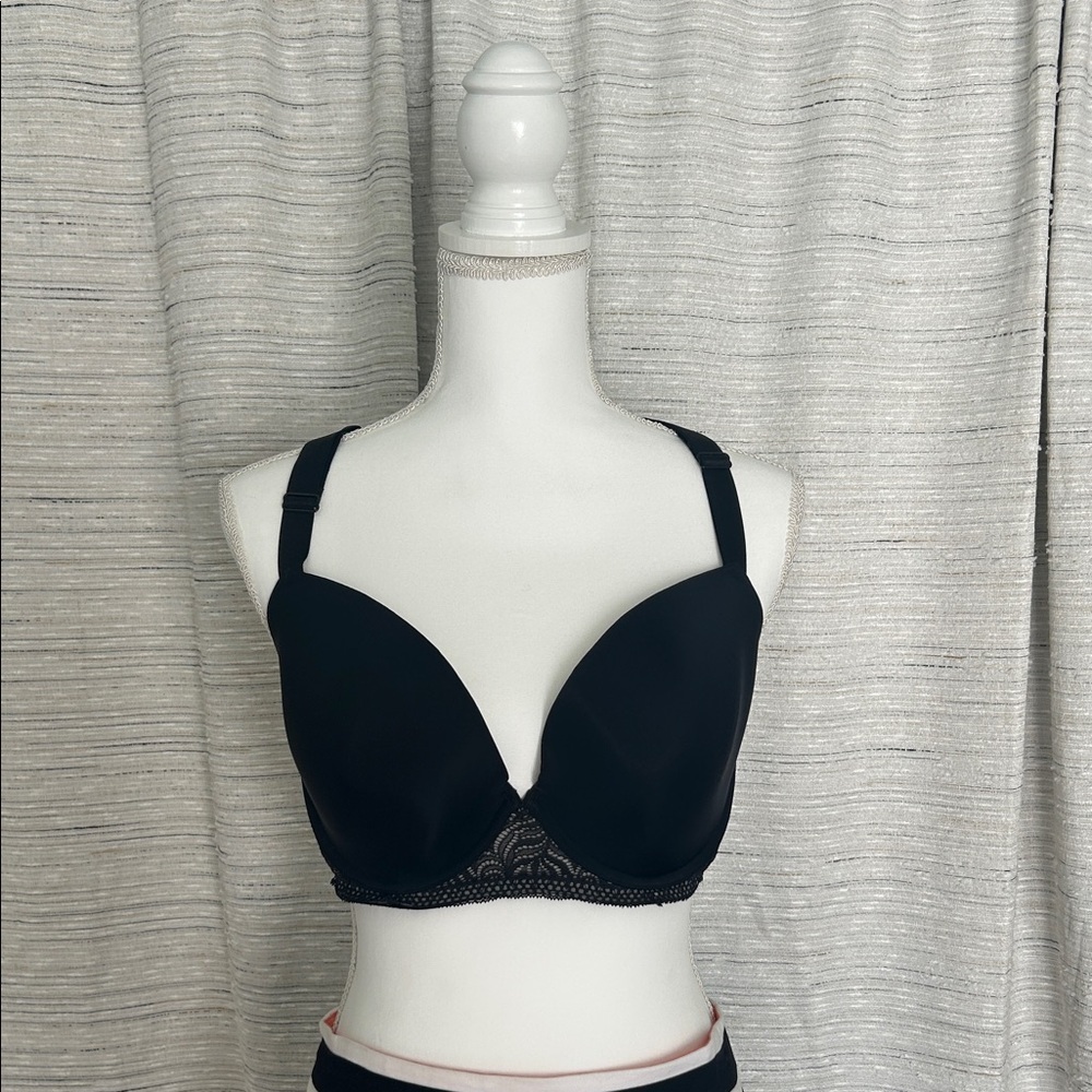 Felina Black Lace Detail Bra